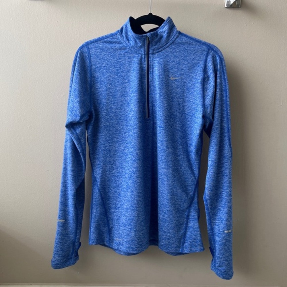 Nike Dri-FIT Element 1/4 Zip Blue Running Top- Size Medium